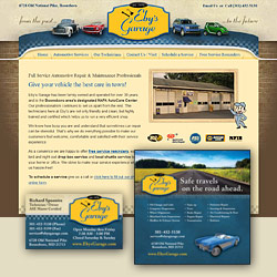 Ebys Garage Website & Print Work